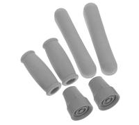 FRCOLOR Cuscinetti Di Ricambio Per Stampelle e Impugnature Antiscivolo 6 Pezzi Set in Gomma Resistente Imbottiture Ascelle e Maniglie Compatibili Per Deambulatore Uso Assistenza Cammino