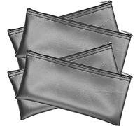 FRCOLOR Custodia in Pelle Per Microfono Piccolo Cerniera, Set Da 4 Pezzi, Borsa Portamicrofono Leggera e Compatta Per Trasporto e Protezione Microfono, Per Cantanti e Uso Professionale