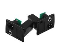 FRCOLOR Custodia per Batteria Pickup Attivo per Basso Nero in Plastica e Metallo, Resistente All'usura, Protezione Completa Interfaccia 6.35 Xlr, 2 Pezzi Adatta a Performance