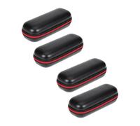 FRCOLOR Custodia Porta Orologio Cerniera 4 Pezzi Scatola per Orologi Anticaduta in EVA Nera 16X6X5 CM Organizer Portatile per Protezione da Urti e Graffi Adatta per Uomo Colore Casuale