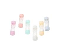 FRCOLOR Custodia Rigida Portatile per Lenti a Contatto Doppia Scomparti Separati, Contenitore in Plastica Colorato da Viaggio per Conservazione Igienica, Astuccio Compatto per Lenti da 6