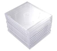 FRCOLOR Custodie CD Doppie Trasparenti in Plastica Rigida 10 Pezzi Porta CD per Video Mixtape e Regali Uso Domestico e Personale
