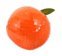 FRCOLOR Decorazione da Tavolo Frutta Arancione Specchio Disco Creativa per Casa e Festa con Design Moderno e Riflettente