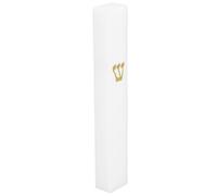 FRCOLOR Decorazione Resistente alle Intemperie in Resina Bianca Ebraica Mezuzah Porta e Versatile Strumenti di Installazione Inclusi per Arredamento Casa