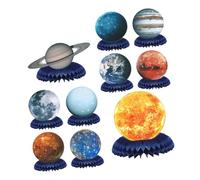FRCOLOR Decorazioni a Nido D’Ape Tema Cosmo 10 Pezzi Centrotavola Planetario per Feste di Compleanno e Decorazioni Tavolo Ornamenti di Carta per Allestimenti Spaziali
