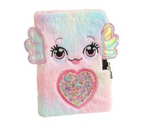 FRCOLOR Diario Peluche con Lucchetto per Ragazze Soffice e Taccuino Kawaii per Scrivere e Disegnare Blocco Note Protetto per Compleanni e Scuola