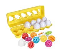 FRCOLOR Educativo a Forma Uova per Bambini 10 Uova Colorate da Abbinare per e Sviluppare Competenze Cognitive Sicuro e Atossico per