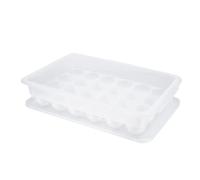 FRCOLOR Egg Storage Box Portauova in Pp Bianco a 24 Scomparti, Contenitore per Uova per Frigorifero e Uso Domestico, per Conservare le Uova Fresche