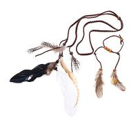 FRCOLOR Elegante Set Di Braccialetti Con Fascia Per Con Accessori Per Costumi Fascia Per Da Donna Copricapo Anni '70 2 Pezzi Copricapo Marrone Per Feste