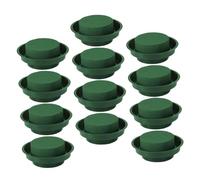 FRCOLOR Fango Floreale Rotondo 12 Pezzi Ciotola, Schiuma per Composizioni Floreali, Assorbente e Resistente, Accessorio per Decorazioni Floreali Fai da Te e Matrimoni