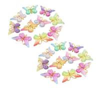 FRCOLOR Farfalle Materiale Versatile in Resina Colore Casuale 20 Pezzi Accessori Creativi DIY per Decorazioni Fai da Te per Custodie Telefono e Cornici Fotografiche