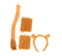 FRCOLOR Fascia Con Orecchie Leone Per Adulta Accessori Per Costumi Leone Pelosi Con e Guanti Per Feste Pasquali Cosplay e Spettacoli Teatrali