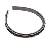 FRCOLOR fascia con paillettes di strass cerchietto in strass nero bande fasce per bandane hair charms hair jewelry fasce di diamanti per le donne fascia di strass da donna Black