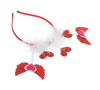 FRCOLOR fascia d'amore bandana bandane fascia cardiaca headband copricapo a cuore fascia per trucco cerchietto per bande fasce per le vacanze fascia per San tessuto rosso
