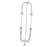 FRCOLOR fascia di strass giarrettiere nuziali per le spose La sposa cadavere vestito fascia da sposa delirio accessorio per per le donne fascia per le donne catena lega Silver