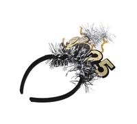 FRCOLOR Fascia Per Capelli Di Capodanno Fascia Bottiglia Di Latta Copricapo Di Capodanno Nero e Oro