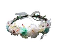 FRCOLOR Fascia Per Con Floreale Per Ragazza Bellissima Floreale Copricapo Con Fiori Che Non Sbiadiscono Per Eventi Festivi Colore Casuale