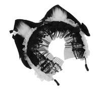 FRCOLOR Fascia per con Orecchie Gatto in Pizzo Fatto Mano Accessorio Lolita Cosplay per e Ragazze Fascia Morbida per Feste Halloween