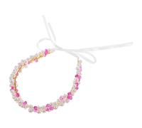FRCOLOR fascia per hair bow hair band Cerchietto per matrimoni bandane accessori acconciature sposa accessori per da sposa per le spose copricapo di strass perla Rosy