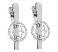 FRCOLOR Fermacravatta Uomo Bilancia Giustizia 2 Pezzi Acciaio Inox Argento | Business e Matrimonio, Stile Classico Sofisticato, Accessorio Versatile Brillantezza Duratura