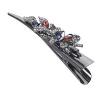 FRCOLOR Fermaglio Becco d Anatra Grande in Metallo con Strass Clip Capelli Donna Decorativa per Feste Matrimonio e Uso Quotidiano Design Vintage Elegante e Resistente