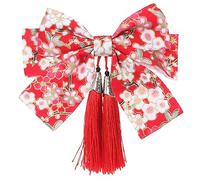 FRCOLOR Fermaglio per Capelli Giapponese Grande con Nappa Accessorio Elegante per Donna e Ragazze per Kimono e Yukata Morbido e Non Danni ai Capelli