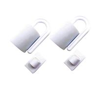 FRCOLOR Fermaporta di Sicurezza per Bambini, Blocco Proteggi Dita in Plastica Bianca, Previene Pizzico e Rumore Porta, Facile da Usare, Set 2 Pezzi per Protezione Casa Bambini