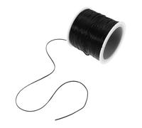 FRCOLOR Filo Elastico Per Extension Chioma Invisibile 0.6mm Rotolo 1 Morbido e Per Progetti Di Bigiotteria Fai Te e Acconciature Elastica Nera Per Chioma e Braccialetti