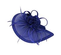 FRCOLOR Fiore Di Testa a Cilindro Berretto Da Donna Cappello Superiore Gloria Cappelli Con Elegante Signore Affascinante Copricapo Da Tea Party Marina Blue Imitazione