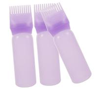 FRCOLOR Flacone Applicatore Pettine per Radici Chioma Set da 3 Pezzi Bottiglie per Tintura e Olio Chioma Testina Pettine per Colorazione Uniforme Adatto per Uso Domestico e Professionale