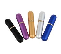 FRCOLOR Flaconi per Aromaterapia e Inalatori Nasali Unisex, Set da 5 Pezzi con Contenitore Interno in Vetro Rimovibile, Stoppino in Cotone e Guscio in Metallo, per Uso Personale e Sollievo