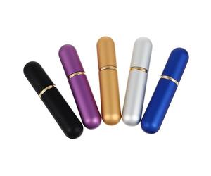 FRCOLOR Flaconi per Aromaterapia e Inalatori Nasali Unisex, Set da 5 Pezzi con Contenitore Interno in Vetro Rimovibile, Stoppino in Cotone e Guscio in Metallo, per Uso Personale e Sollievo