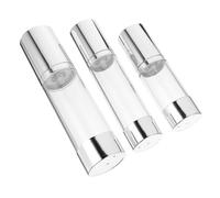 FRCOLOR Flaconi Ricaricabili per Viaggio 3 Pezzi Bottiglie senza Aria 80ml 50ml 30ml in Materiale As e Pp per Crema e Lozione Compatibili per Viaggi