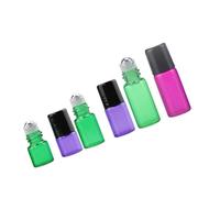 FRCOLOR Flaconi Roll-on in Vetro Ambrato 6 Pezzi Da 1ml 2ml 3ml, Bottiglie Erogatrici Per Oli Essenziali e Profumi, Portatili e Ricaricabili Per Viaggi e Uso Personale