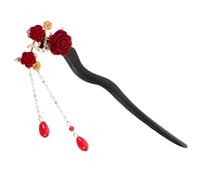 FRCOLOR Forcina Per Con Fiore Di Rosa Bastoncino Per Per Chignon Copricapo Bacchette Per Da Donna Accessorio Per in Stile Cinese