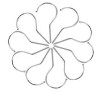 FRCOLOR Ganci a Vite per Grucce in Acciaio Inox 10 Cm Opaco 10 Pezzi, Ganci Multiuso Fai da Te per Appendere Abiti, Borse e Accessori in Casa