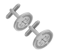 FRCOLOR Gemelli da Polsino Bilancia della Giustizia in Acciaio Inossidabile Argento Resistenti All'ossidazione, Abbellimento Elegante per Occasioni Formali e Celebrazioni