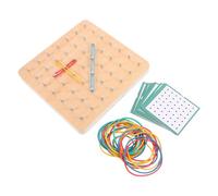 FRCOLOR Geoboard in Legno per Apprendimento Matematico con Chiodi per Studio di Figure Geometriche Stimola Creatività e Abilità Motorie Sottili