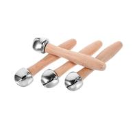 FRCOLOR Giocattoli Per Ragazzo Ragazza Piccoli, Campanelle in Legno 4 Pezzi Sonaglio e Superficie Sicura, Per Educazione Musicale e Sviluppo Del Senso Del Ritmo