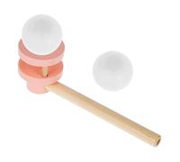 FRCOLOR Giocattolo Galleggiante da Bagno in Legno per Palla Soffiante Colorata per Giochi Acquatici Divertenti Sviluppo Muscoli Labiali e Gioco Interattivo Genitore-figlio