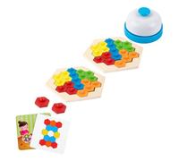 FRCOLOR Giocattolo Puzzle in Legno Fai da Te per Set Educativo Interattivo Genitore-Figlio Forme a Nido D’Ape Stimola Ragionamento e Osservazione Adatto Ragazzo Ragazza e Piccoli