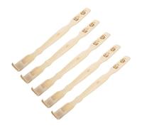 FRCOLOR Grattaschiena in Bambù Set da 5 Pezzi Ergonomico per Rilassamento Portatile Strumenti di Massaggio Back Scratcher