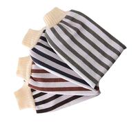 FRCOLOR Guanti Esfolianti da Bagno 4 Pezzi Guanto Massaggio Corpo Resistente e Confortevole Spazzola Schiena Portatile per Scrub Corpo e Asciugamani da Doccia per Pulizia Profonda e