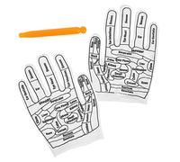 FRCOLOR Guanti Massaggio Palmare Elasticizzati Con Punti Di Digitopressione Stampati Rilassante Per Mani Antistress Unisex Con Bastoncino Massaggiante Riflessologia Per Alleviare La Fatica