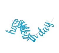 FRCOLOR Happy First Birthday Banner Pre-strung Small Flags For Party Decoration Paper Bunting Shower Wall Backdrop