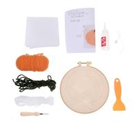 FRCOLOR Kit per Ricamo Ago Punzone DIY per Principianti, Set Materiale per Creare Sottobicchieri Tecniche Punch Needle, Materiali in Poliestere, Plastica e Legno per Craft e Fai da Te
