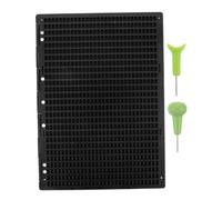 FRCOLOR Lavagna Braille da 27 Righe e 30 Celle con Stilo Portatile, Tavoletta Didattica Ispessita per Scrittura Tattile, Strumento di Apprendimento Inclusivo per Studenti Non Vedenti