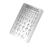 FRCOLOR Lavagna dell'Alfabeto Braille in Metallo per Ipovedenti Kit Apprendimento Braille con e Punteggiatura Strumento Didattico per Ragazza Ciechi