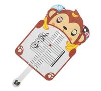 FRCOLOR Lavagna Musicale Portatile Forma Scimmia con Carte Didattiche per Principianti Strumento Educativo per Lettura Note e Pratica Pianoforte