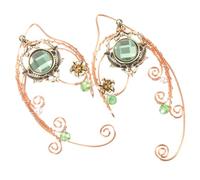 FRCOLOR Leaf Elf Ear in Rosa Clip Non Piercing con Design Foglia per Donna Accessori per Party Cosplay e Casual